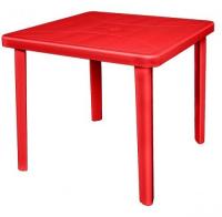 Стол пластиковый квадратный (800*800*710мм) красный СП-МТ005