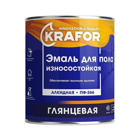 Эмаль ПФ-266М золотистая 2,7кг Krafor