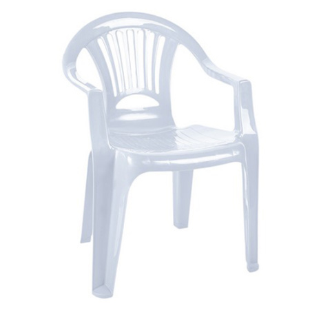 Кресло пластиковое Луч белое