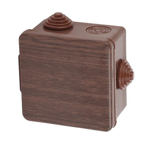 Коробка распр. о/п 80*80*50мм дуб Эра