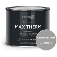 Эмаль термостойкая мат серебро  700С  ELCON 0,4кг