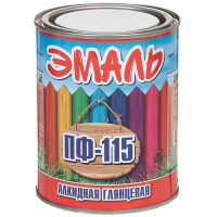Эмаль ПФ-115 черная 0,8кг ZABOR