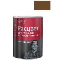 Грунт-Эмаль по ржавчине 3в1 шоколадная 0,9кг РАСЦВЕТ