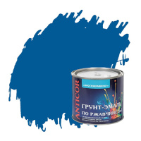 Грунт-Эмаль по ржавчине 3в1 синяя 1,8кг Простокрашено