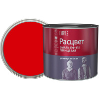 Эмаль ПФ-115 красная 0,9кг Расцвет 