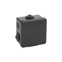 Коробка распр. о/п 80*80*50мм черная Эра