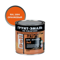 Грунт-Эмаль по ржавчине 3в1 оранжевая 0,75л DALI 