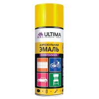 Эмаль-Аэрозоль желтый 520мл ULTIMA 1018