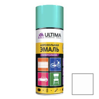 Эмаль-Аэрозоль белый матовый 520мл ULTIMA 9003