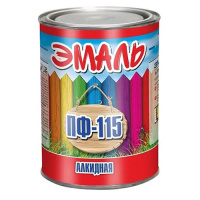 Эмаль ПФ-115 красная 0,8кг ZABOR