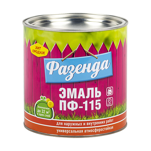 Эмаль ПФ-115 зеленая 2,7кг Фазенда