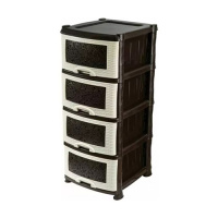 Комод 4 секции Ажур коричневый 39*47*95см