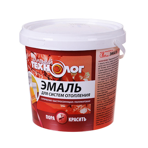 Эмаль д/радиаторов супербелая 0,5кг Главный технолог
