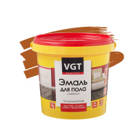Эмаль акрил. д/пола полумат. орех 1кг. VGT