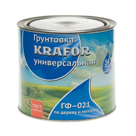 Грунт ГФ-021 серый 1,8кг KRAFOR