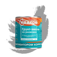 Грунт-эмаль по ржавчине серая 5,5кг KRAFOR