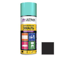 Эмаль-Аэрозоль чёрный глянц. 520мл ULTIMA 9005