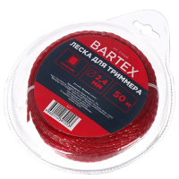 Леска д/триммера 2,4мм 50м квадрат красная BARTEX 412426