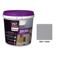 Эмаль акрил. д/пола полумат. серая 1кг. VGT