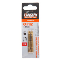 Бита PH2*50 титан. напыление 2шт. GEPARD G3800-50 (4396)