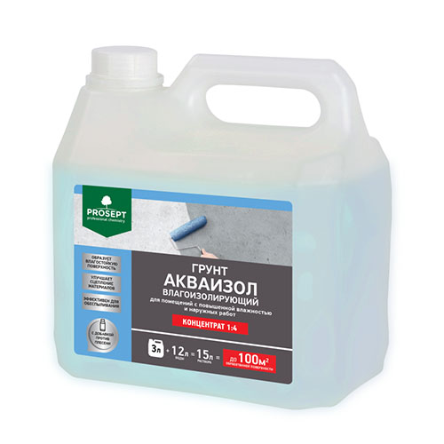 Грунт Акваизол 3кг д/влажных и наруж.помещений PROSEPT (048-3)
