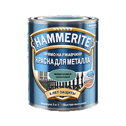Краска молотковая зеленый мох  0,75л Hammerite