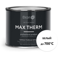 Эмаль термостойкая мат. белая  700С  ELCON 0,4кг