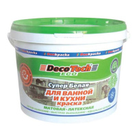 Краска в/э для ванной и кухни 3 кг DecoTech Eco