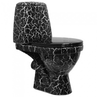 Унитаз-компакт Премьер черный кракелюр (горизонт.выпуск)