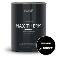 Эмаль термостойкая 1000С черная ELCON 0,8кг