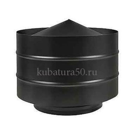 Дефлектор оц+нерж 0,5мм ф115/200 BLACK