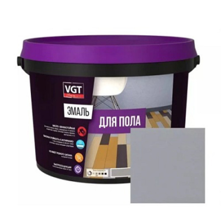 Эмаль акрил. д/пола полумат. серая 2,5кг. VGT
