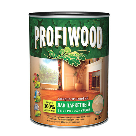 ЛАК паркетный глянцевый 0,8л PROFIWOOD