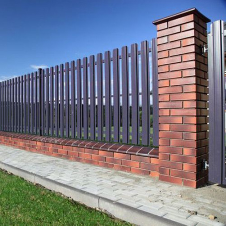 Штакетник фигурный П коричн. 1,8м (RAL-8017) т.0,4мм