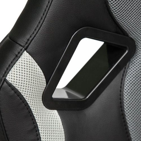 Кресло RUNNER (кож.зам/ткань/сер./черн)