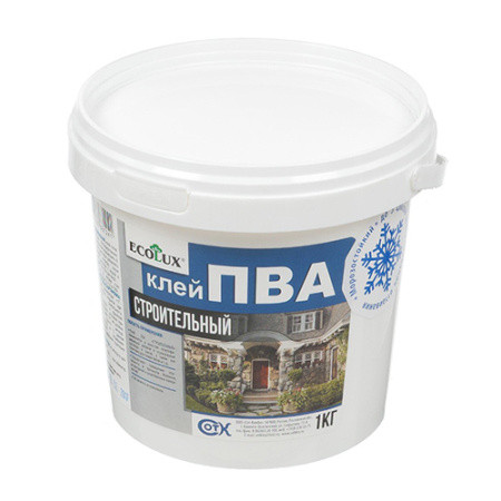 Клей ПВА унив. однокомп. 1кг. ЭКОлюкс