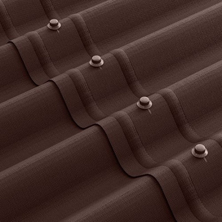 Еврошифер Ондулин 0,95*1,95м корич.(+20шт гвоздей)