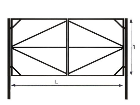 Каркас ворот №2 (3,5+1)*2,0м из проф. 40х20