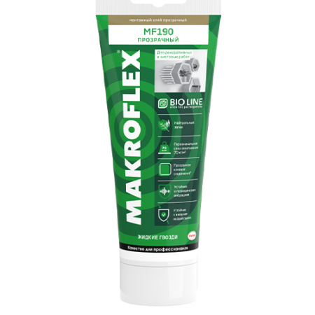 Жидкие гвозди MF190 прозр. 185г MAKROFLEX  