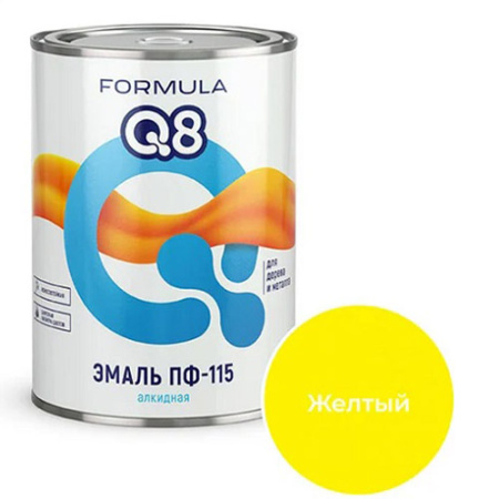 Эмаль ПФ-115 желтая 0,8кг FORMULA Q8