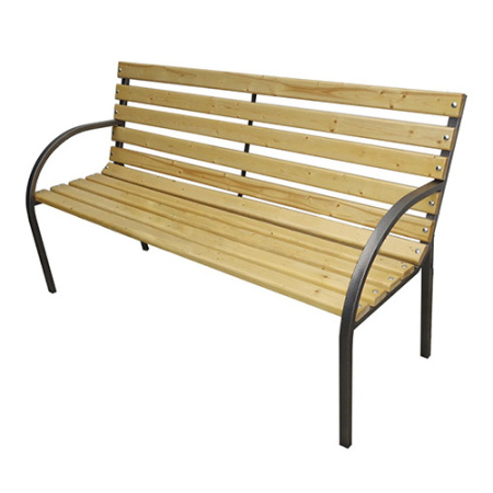 Скамья №1 со спинкой,светлое дерево (1,5м)