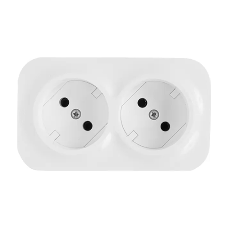 Розетка 2 м о/у 16А б/з белая LEGRAND (782231)