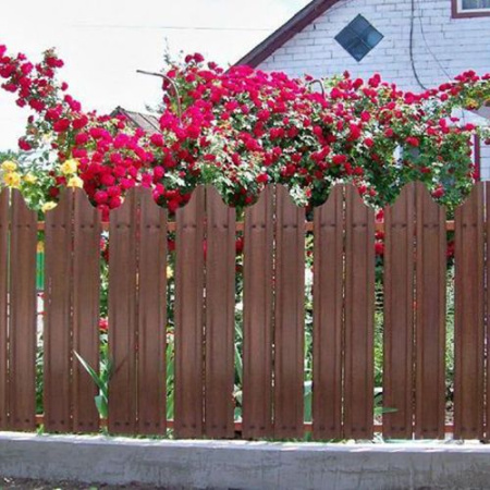 Штакетник фигурный П коричн. 1,8м (RAL-8017) т.0,4мм