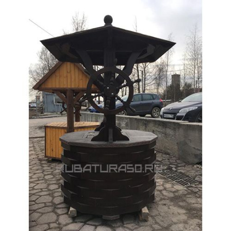 Колодец №4,2 со штурвалом (красн.. м/кровля,шестигран.)