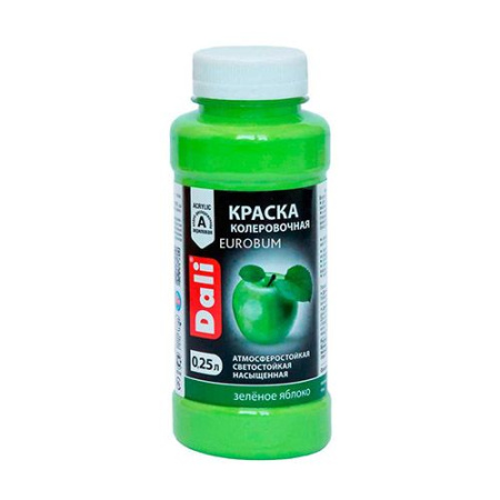 Колеровочная краска DALI Зеленое яблоко 250мл Рогнеда