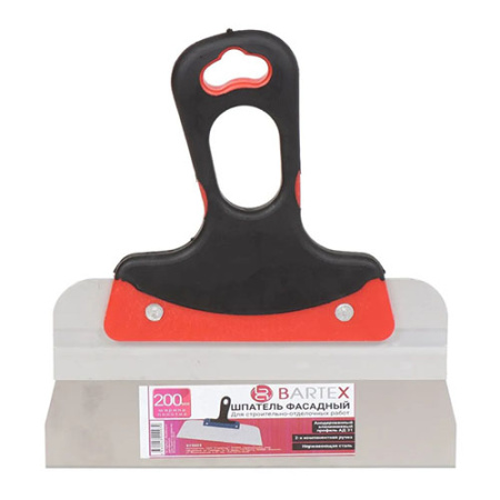 Шпатель фасадный нерж.сталь,200мм BARTEX (65025)