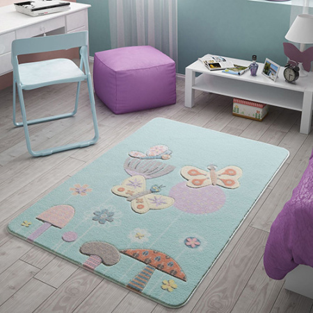 Коврик CONFETTI KIDS 100х150см Butterfly Effect мятный