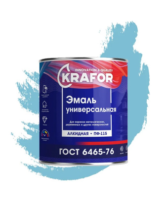 Эмаль ПФ-115 бирюзовая 1,8кг Krafor