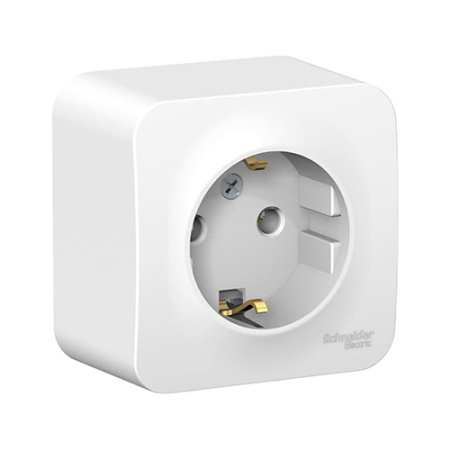 Розетка 1м о/у с/з белая Schneider Electric BLNRA011111