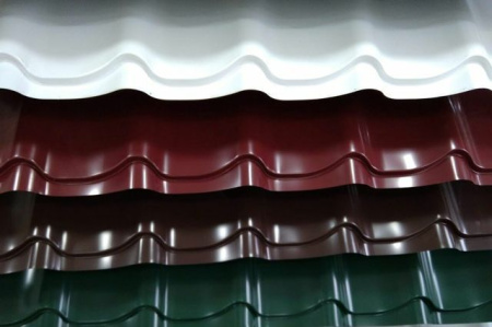 Металлочерепица п/э 2,20*1,18м вишня (RAL-3005) т.0,4мм